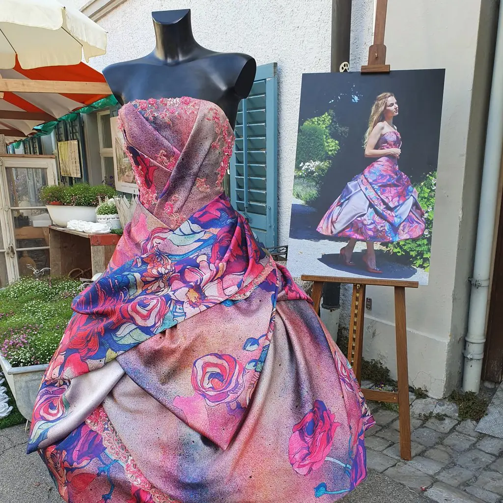 Bild Kunst und Rosen